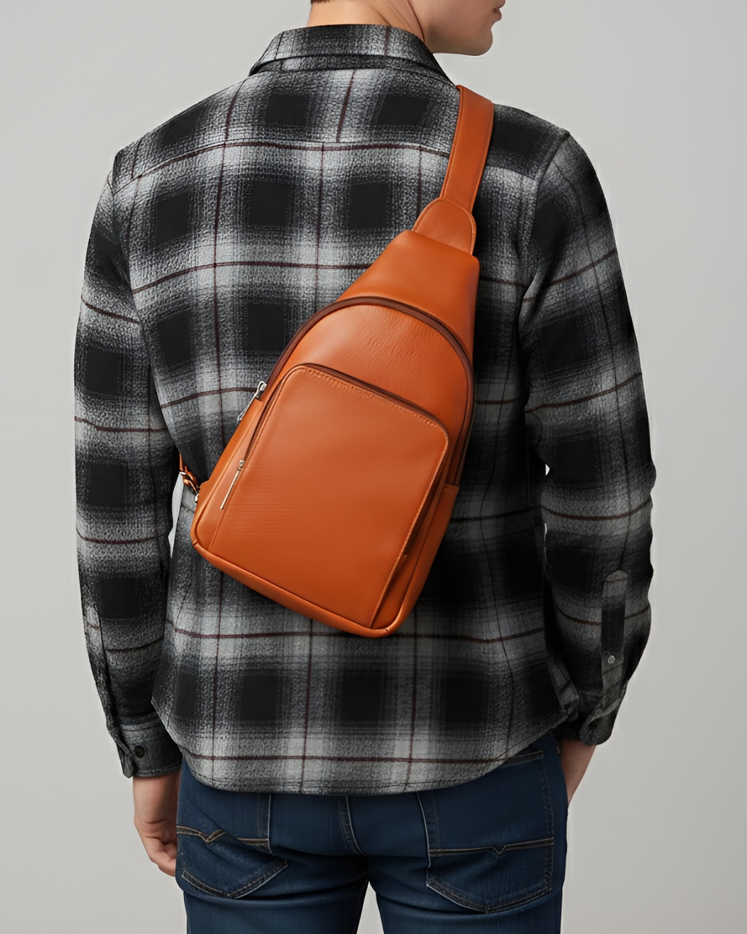 Wriggle Men’s Chest Bag, Cross Body Bag with Detachable Shoulder Strap, Water/Wear-resistant, Anti-Theft Pocket,