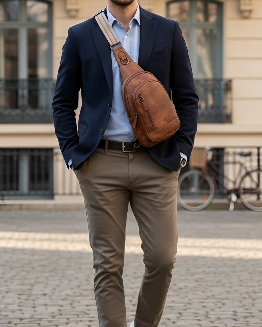 Sling Bag for Women Men Leather Small Sling Backpack Daypack Anti Theft Fanny Pack Crossbody Purse Travel